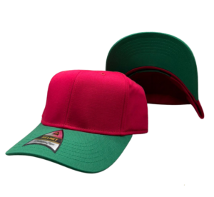 Helmet 6 Panel Rojo con Verde