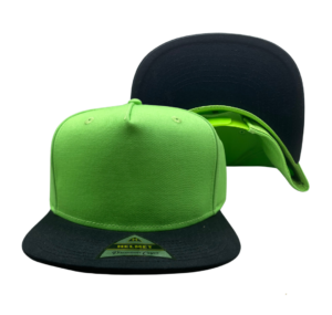 Helmet 5 Panel Verde Con Negro Plana