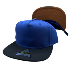 Helmet 5 Panel Azul con negro plana undervisor gamuza