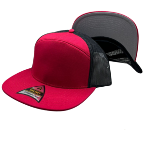 Helmet 7 Panel Rojo Malla Negro