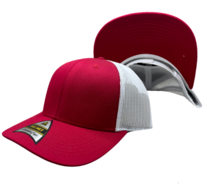 Helmet Regular Trucker Rojo Malla Blanco