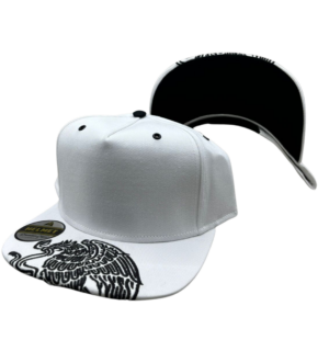 Helmet Mexico 5 Panel Blanco Aguila Negro