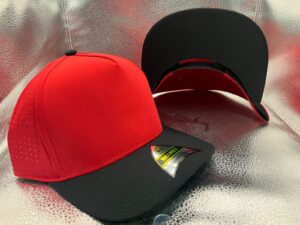 Helmet Snap 5P Curved Laser Rojo con Negro