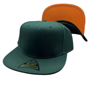 Helmet 6 Panel Verde plana undervisor naranja