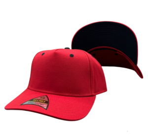 Helmet 5 Panel Rojo semicurva undervisor negro