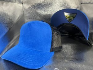 Helmet Gamuza 5 Panel Suede Trucker Curva Azul-Negro