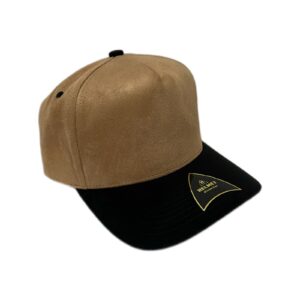 Helmet Gamuza 5 Panel Suede Curva Beige-Negro