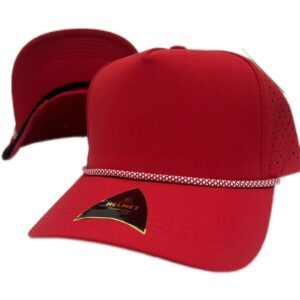 Helmet Dryfit Laser Cuerda 5Panel Rojo