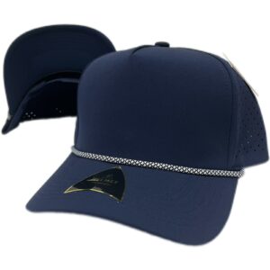 Helmet Dryfit Laser Cuerda 5Panel Marino