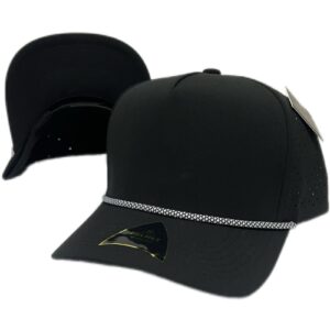 Helmet Dryfit Laser Cuerda 5Panel Negro