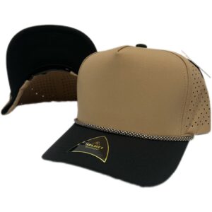 Helmet Dryfit Laser Cuerda 5Panel Beige-Negro