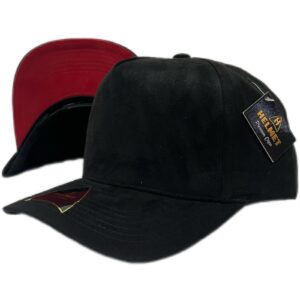 Helmet 5 Panel Suede Curva Und rojo