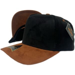 Helmet Gamuza 5 Panel Suede Curva Negro-Camel