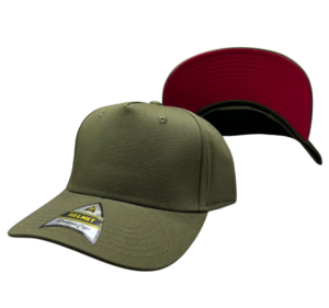 Helmet 5 Panel Olivo con undervisor rojo