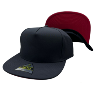 Helmet Laser Trucker 5 Panel Negro undervisor rojo